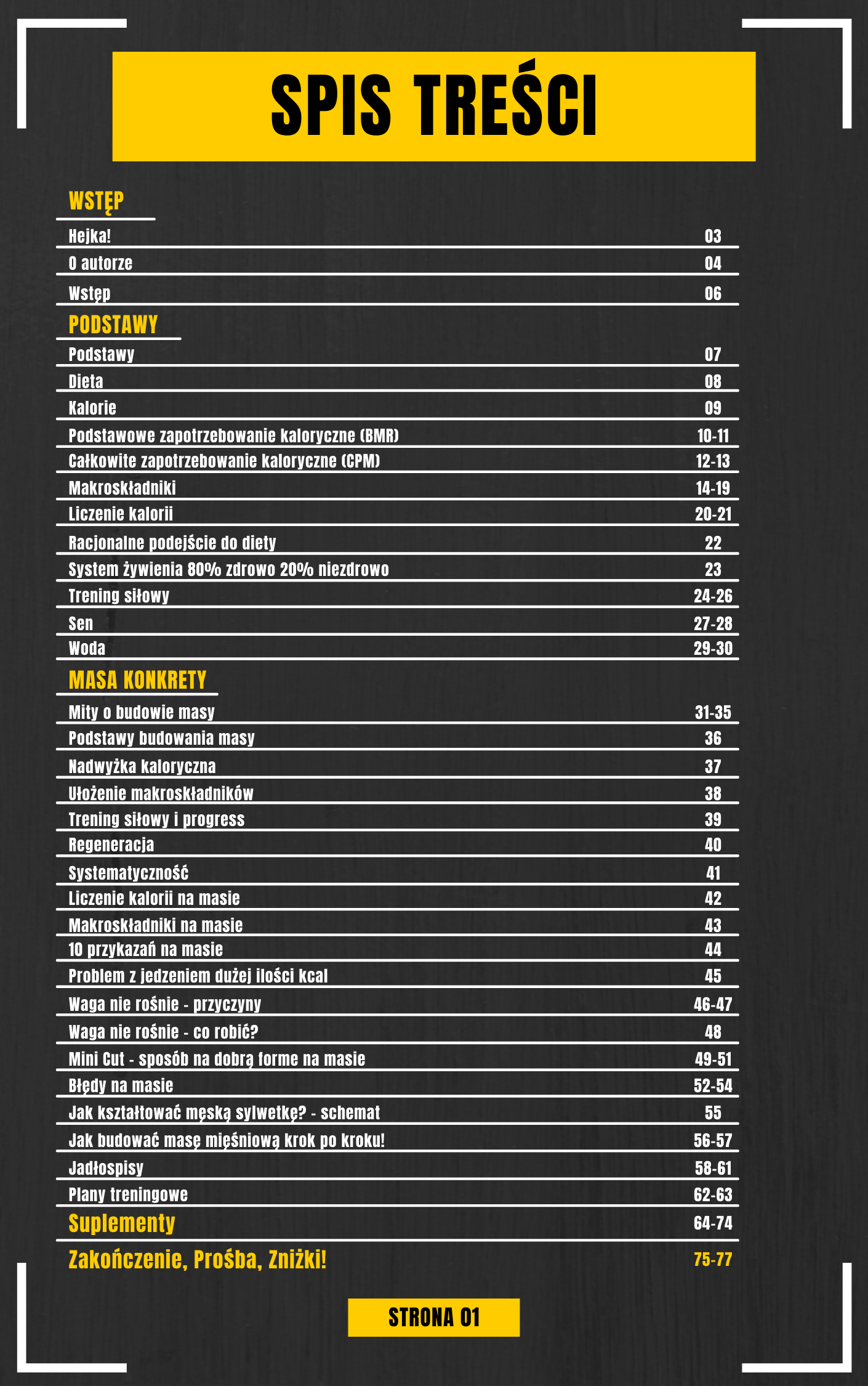 masa dla każdego spis treści